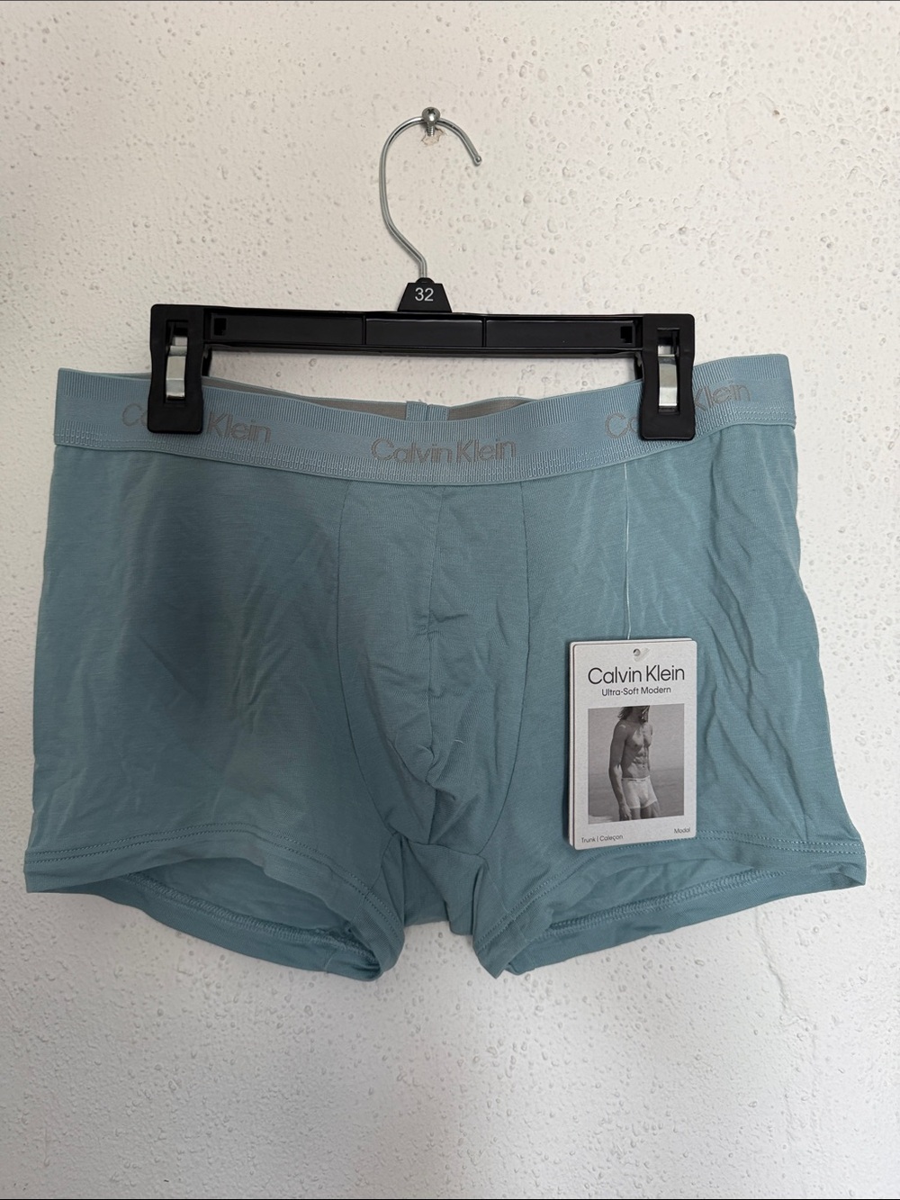 Calvin Klein Men's Seafoam Green Modal Trunk
